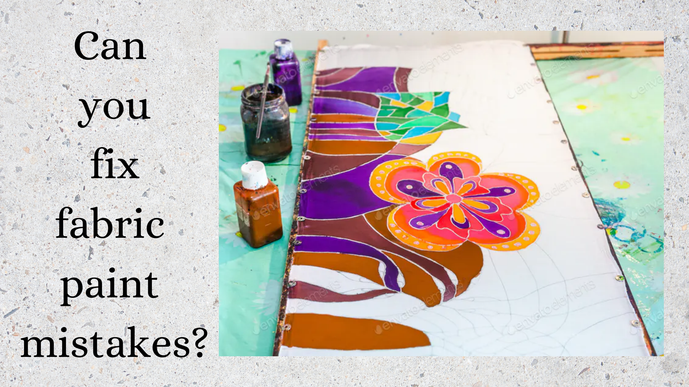 how to fix fabric paint mistakes