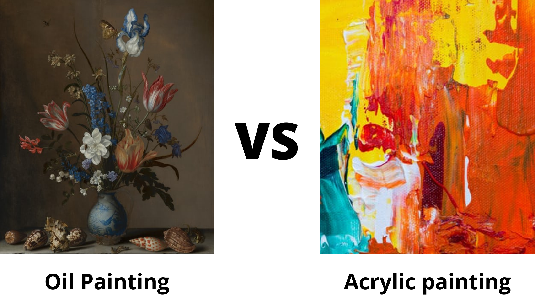How to tell the difference between acrylic and oil painting?
